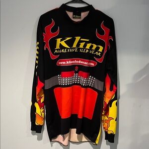 Klim Aggressive Sled Wear Black and Red Long Sleeve